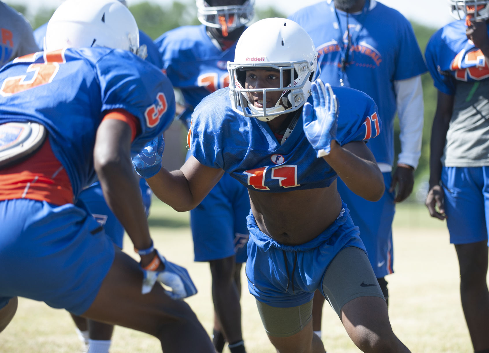 East St. Louis football practice